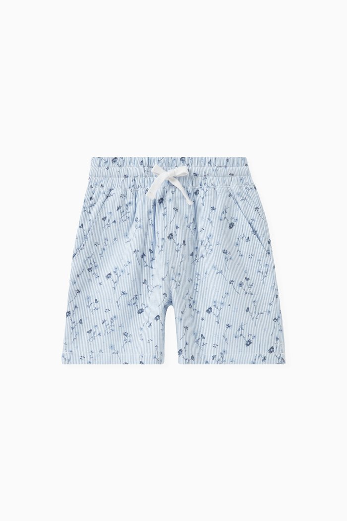 

Camp Printed Shorts in Cotton, Blue