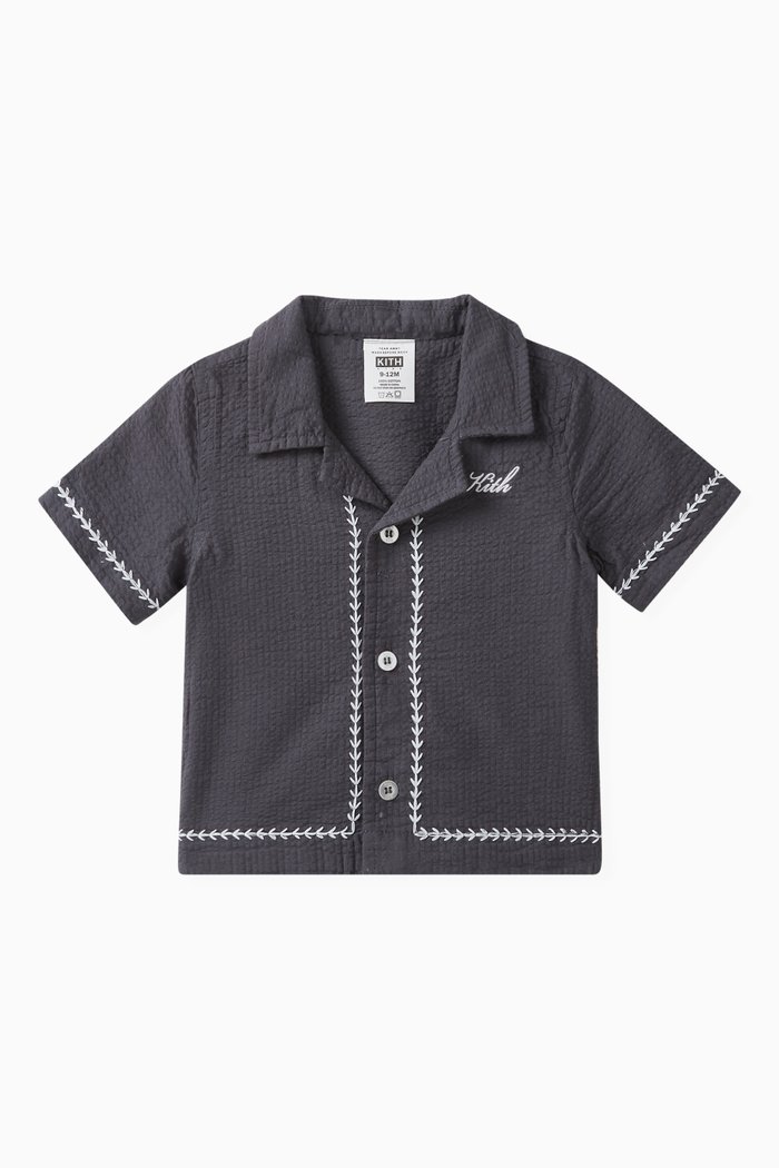 

Novelty Camp Shirt in Cotton, Blue