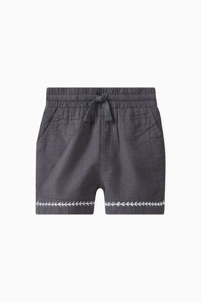 

Baby Novelty Camp Shorts in Seersucker, Blue