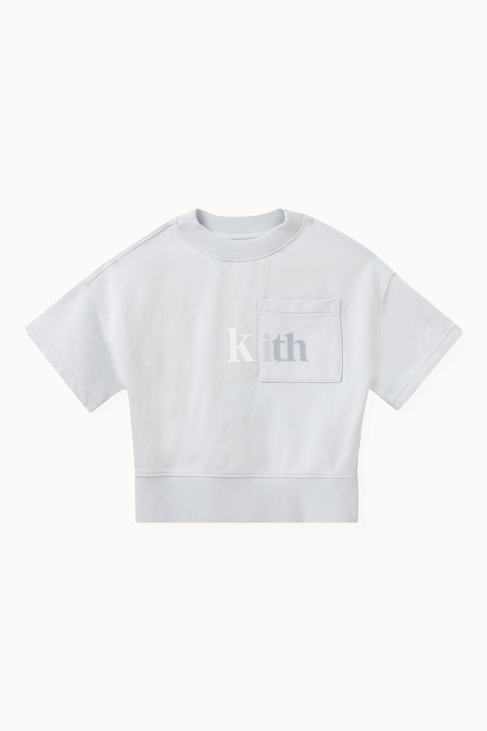 

Nelson Crewneck Relaxed T-shirt in Cotton, Blue