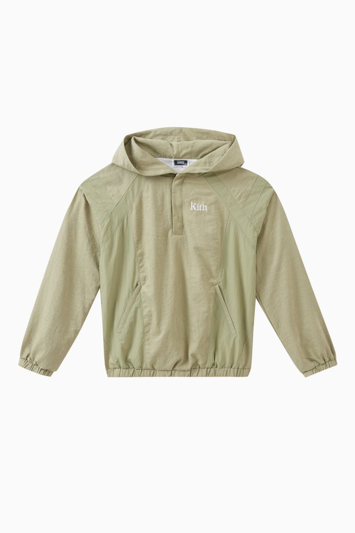 

Harrison Blocked Hoodie in Nylon-blend, Green