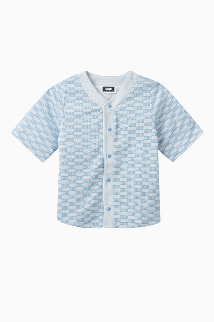

Henley Baseball Shirt in Mesh, Blue