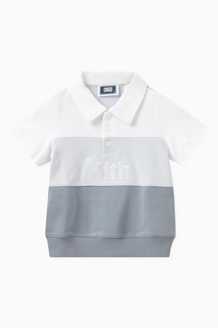 

Graham Colorblocked Polo Shirt in Cotton-interlock Fabric, Blue