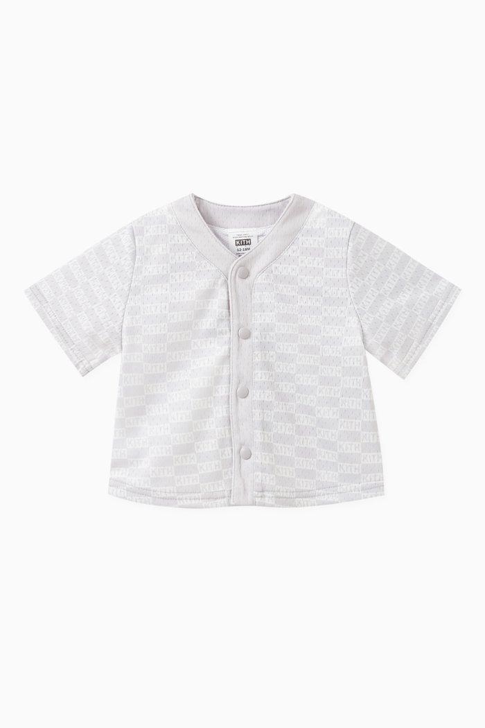 

Baseball Shirt in Mesh, Grey