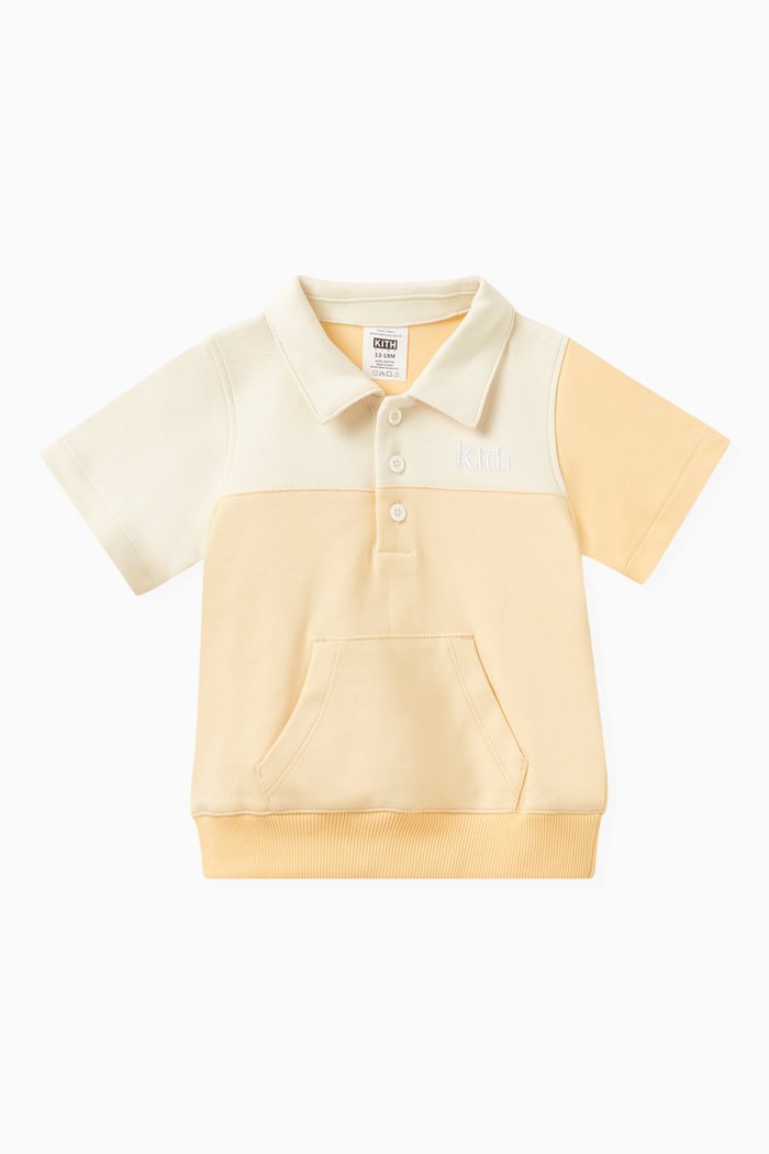 

Graham Colorblocked Polo Shirt in Cotton-interlock Fabric, Neutral