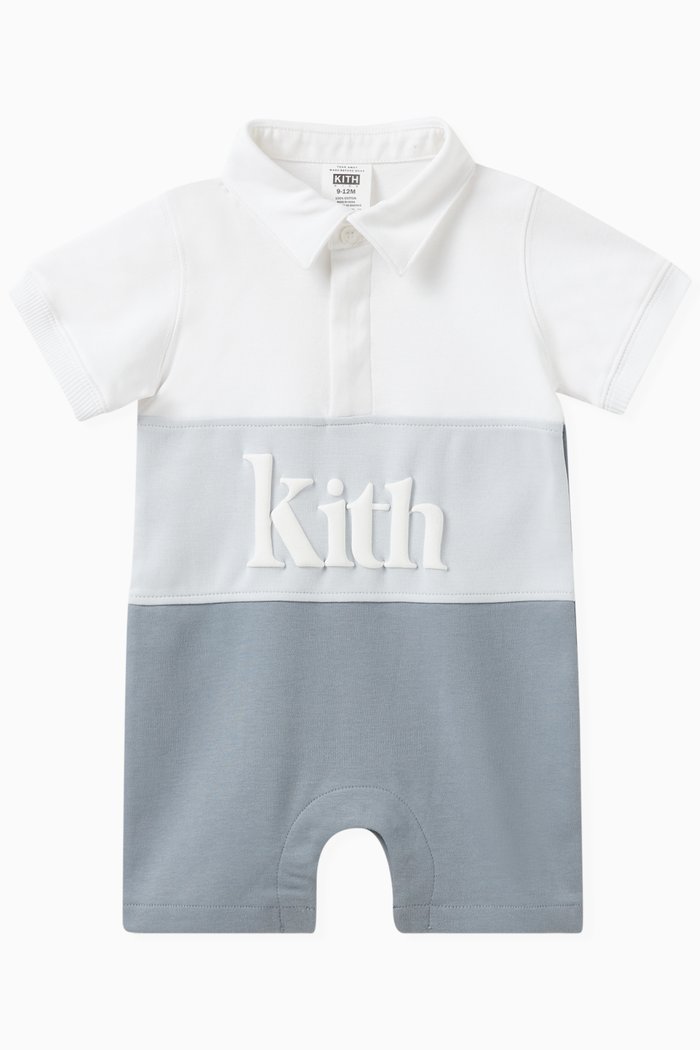 

Graham Colourblock Polo Bodysuit in Cotton-interlock Fabric, Blue