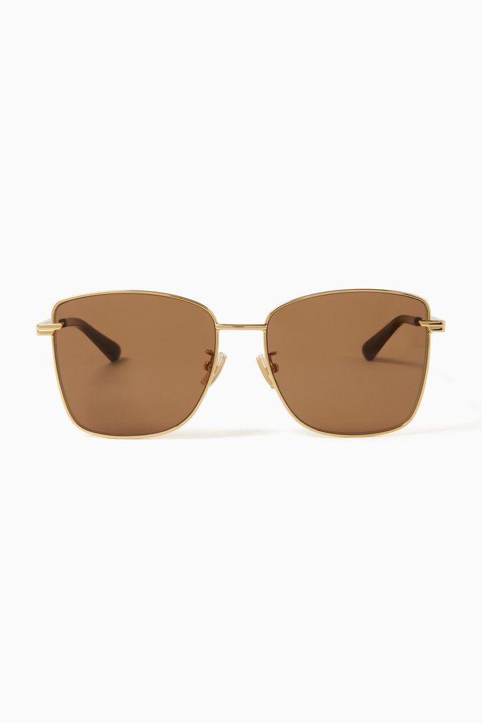 

Classic Square Sunglasses in Metal, Gold