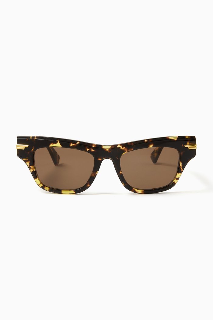 

Wing Square Shape Sunglasses in Acetate, Brown