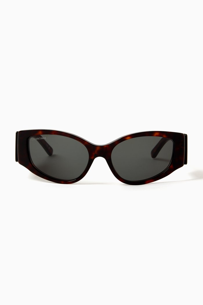 

Biker Cat-Eye Sunglasses in Acetate, Brown