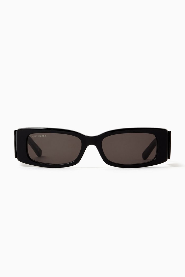 

Max Rectangle Sunglasses in Acetate, Black