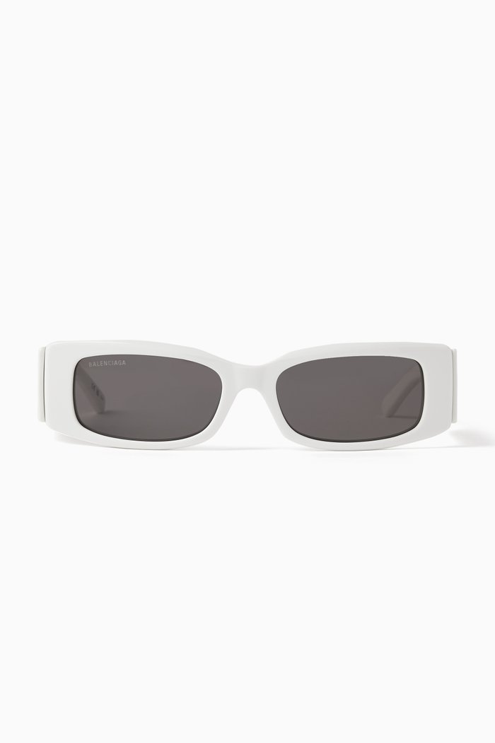 

Rectangle Sunglasses in Acetate, White