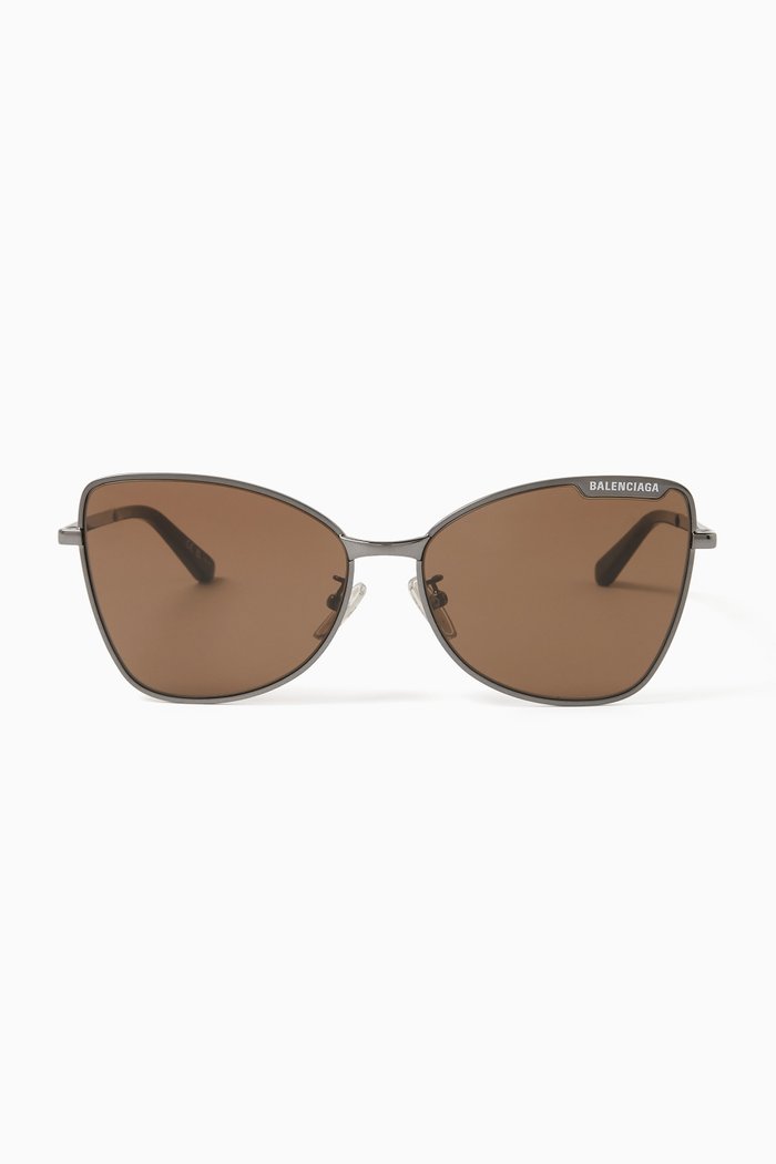 

Cat-eye Everyday Sunglasses in Metal, Brown