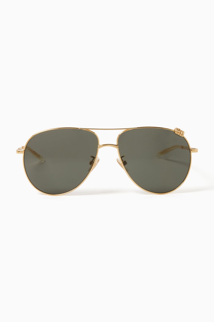 

Quatre Sunglasses in Metal, Gold