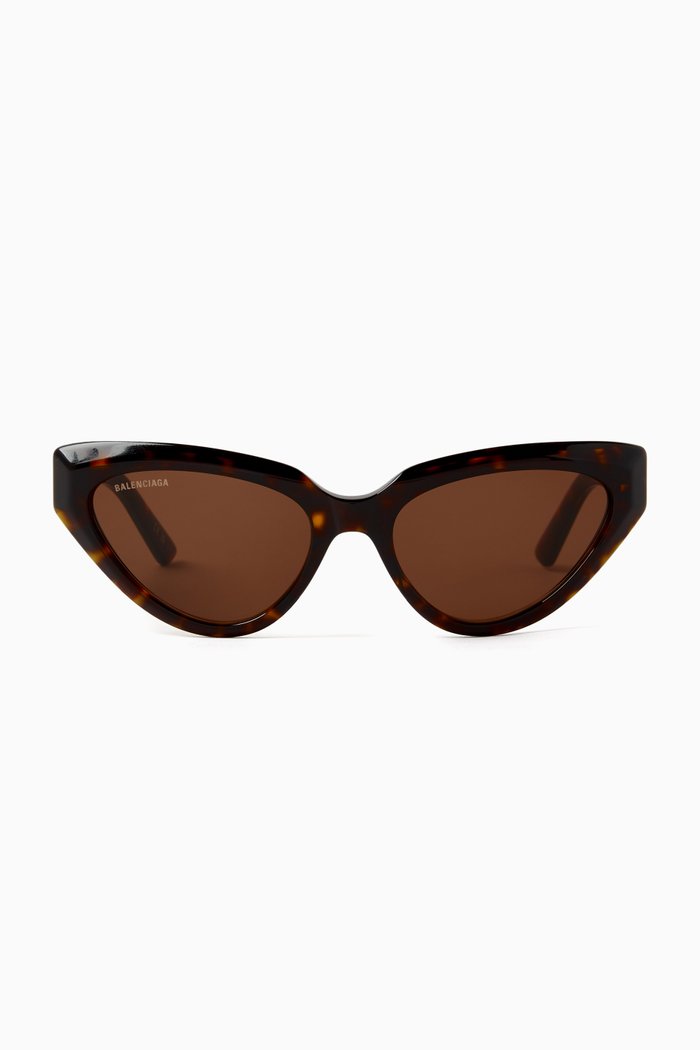 

Havana Cat-eye Frame Sunglasses in Acetate, Brown