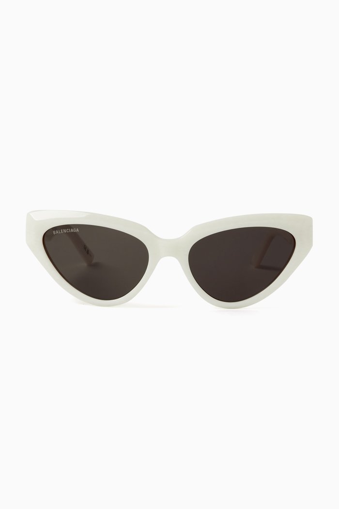 

Solid Cat-eye Frame Sunglasses in Acetate, White