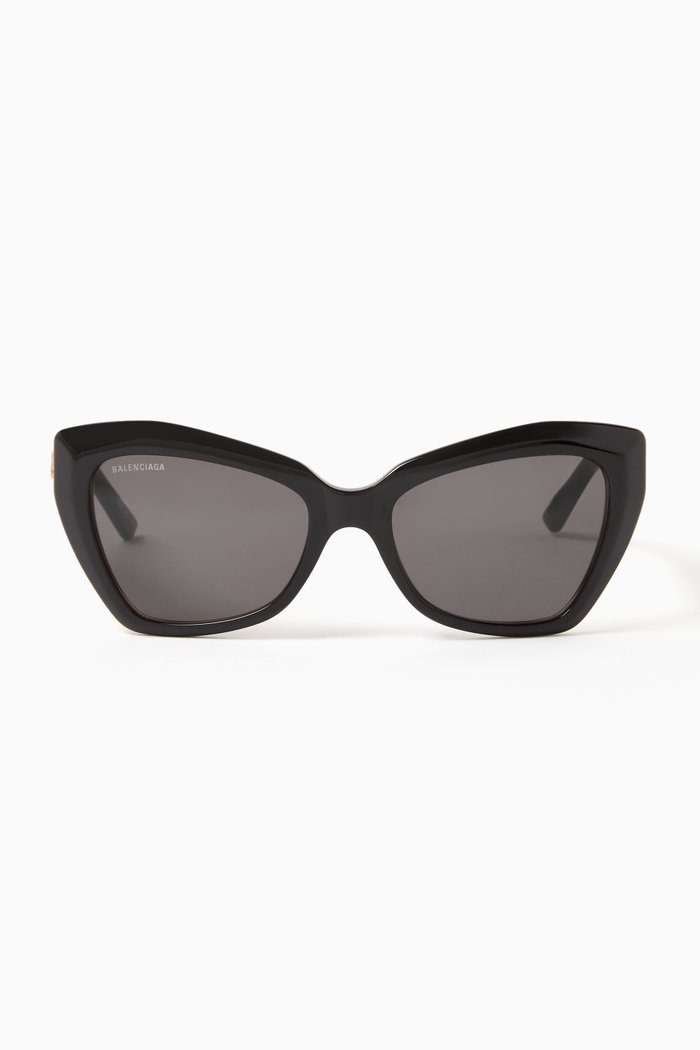 

Logo-detail Sunglasses in Recycled Acetate, Black