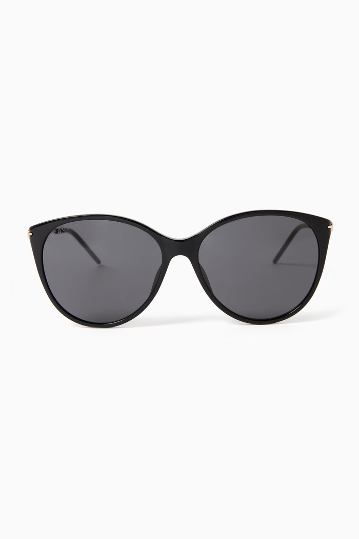 

Cat-eye Sunglasses in Acetate & Metal, Black