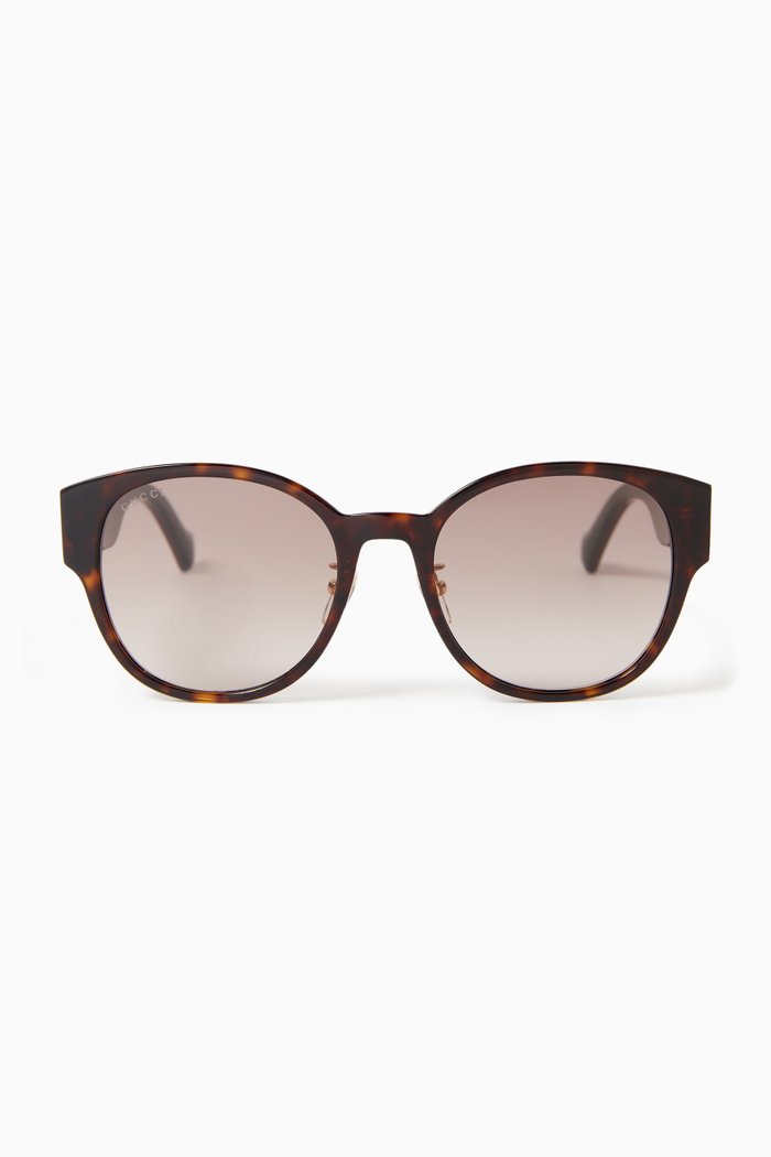 

Round Sunglasses in Recycled Acetate, Brown
