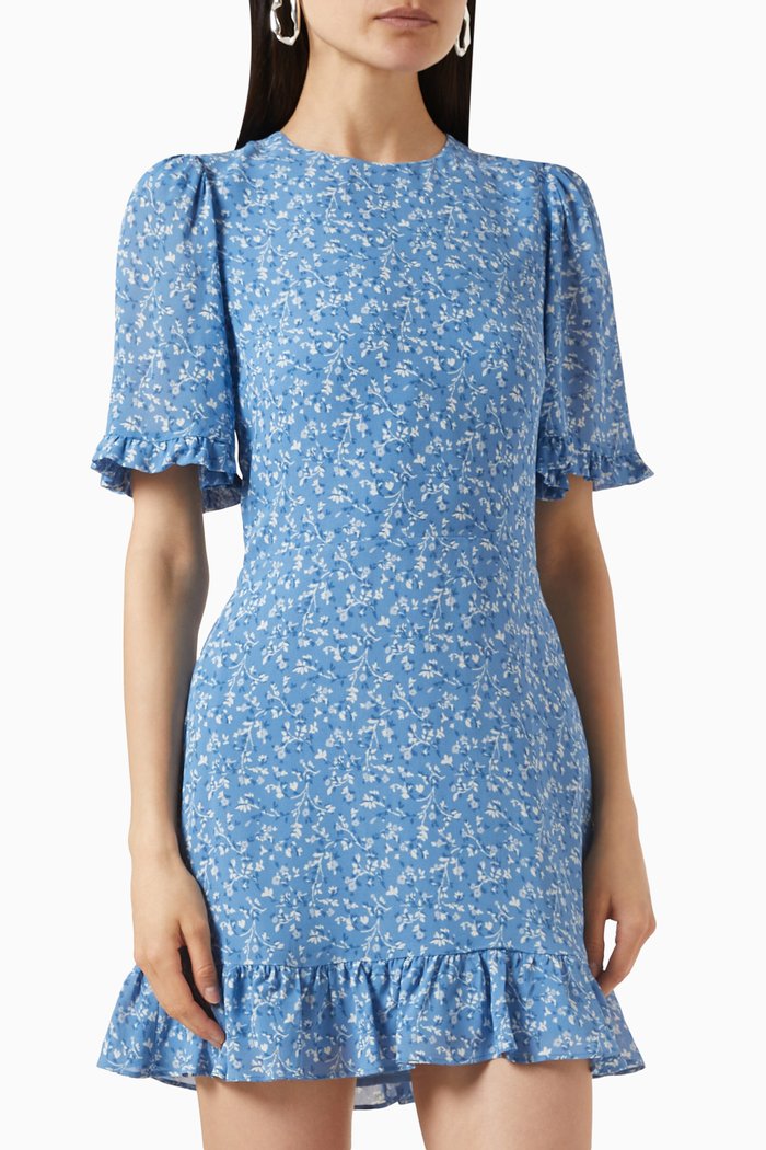 

Alaina Mini Dress in Viscose, Blue