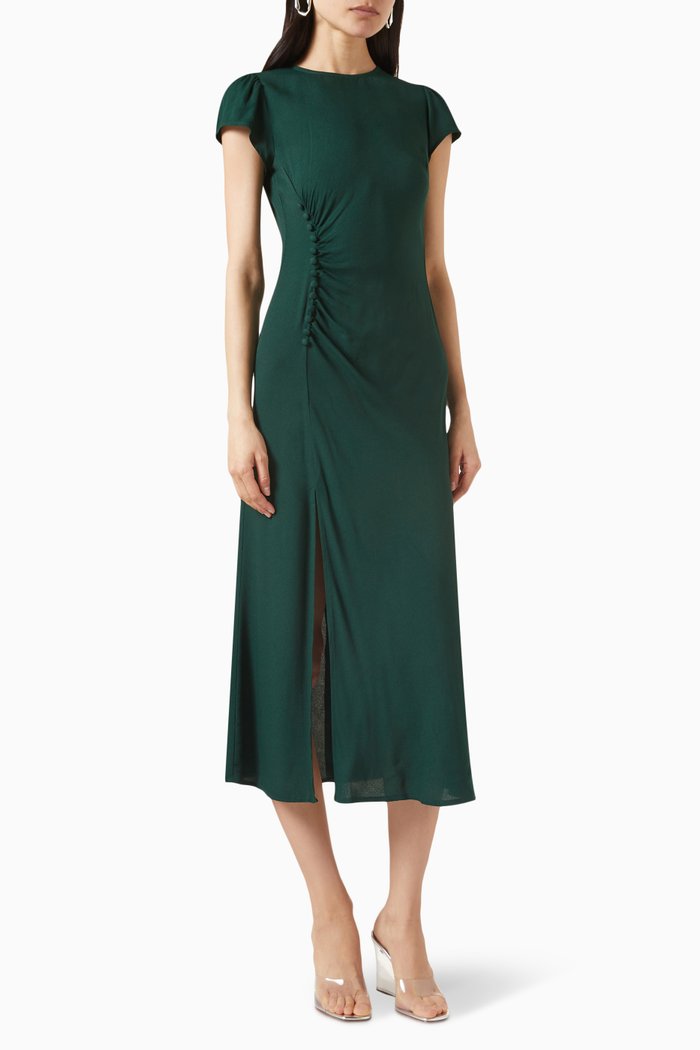 

Frasier Midi Dress in Crepe, Green