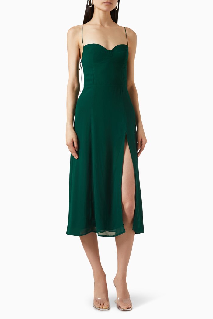 

Juliette Midi Dress in Viscose, Green