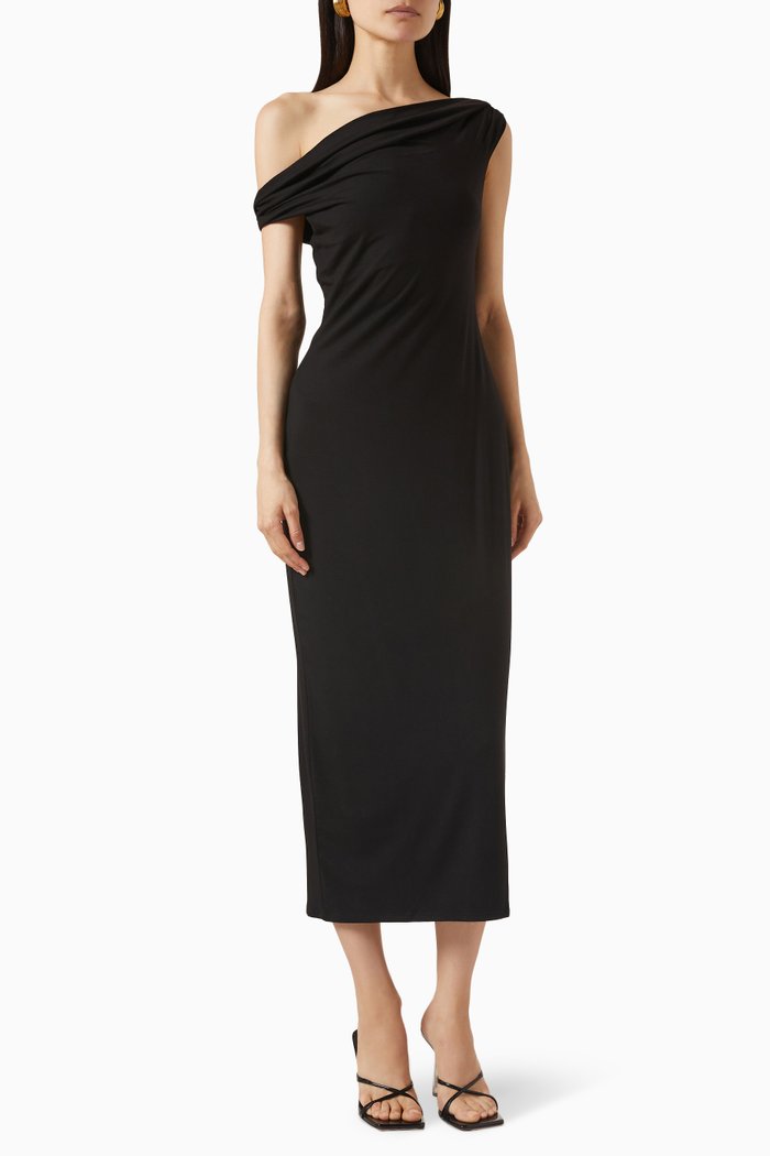 

Jamen Midi Dress in Knit-jersey, Black
