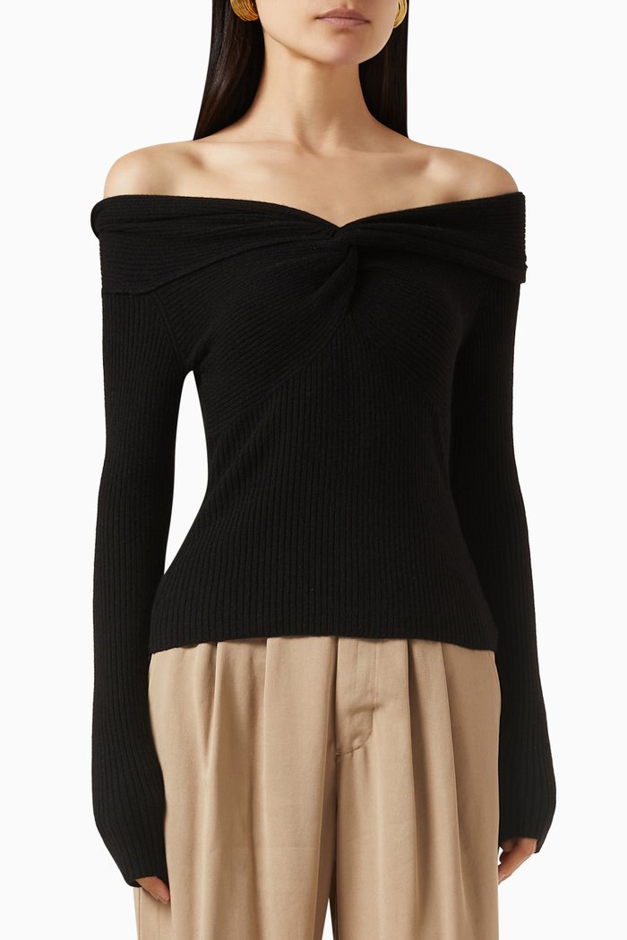 Natalia Sweater in Cashmere, Black