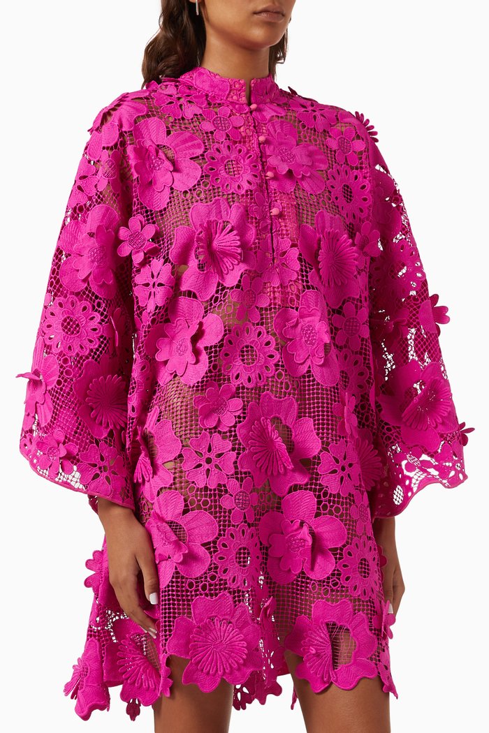 60s Kaftan in Lace, Pink