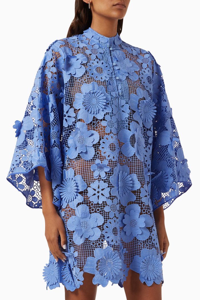 

Wedgewood 60s Kaftan in Lace, Blue