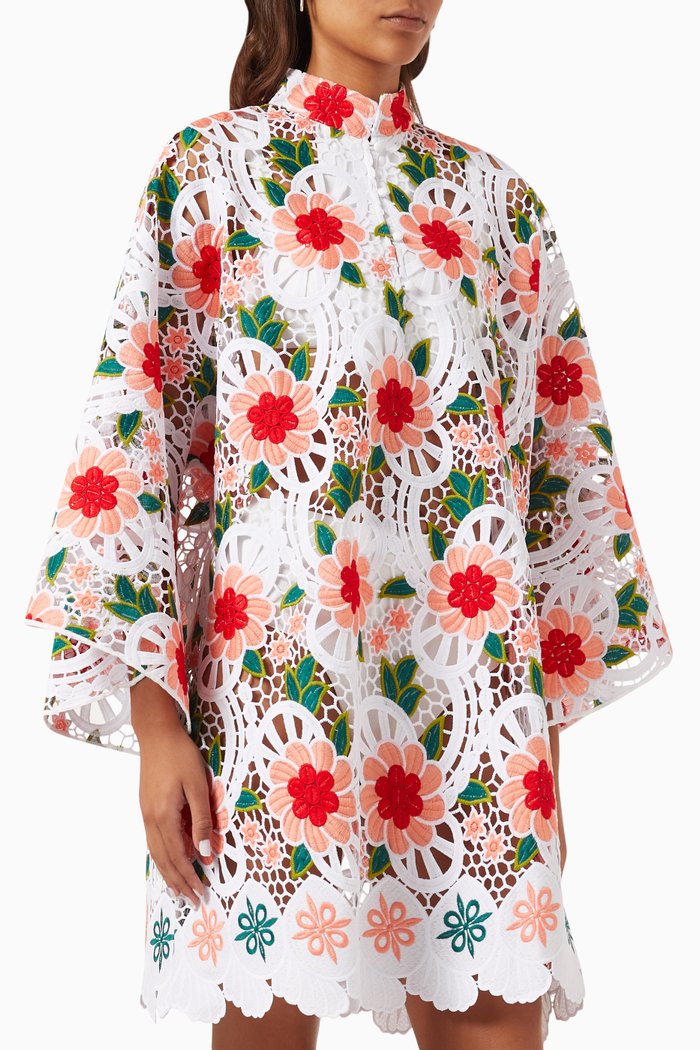 

Scalloped Kaftan in Lace, Multicolour