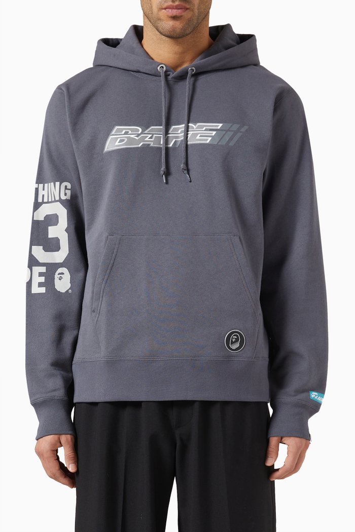 

Logo Relaxed-fit Hoodie in Cotton, Grey