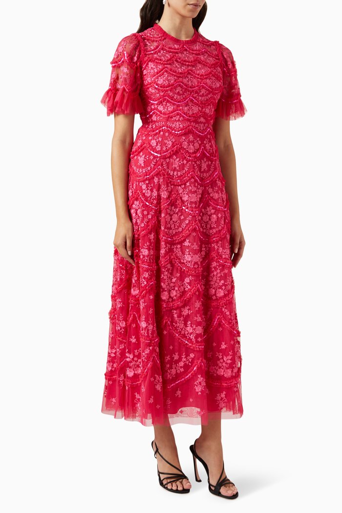 

Lily Bloom Sequin-embellished Gown in Recycled Tulle, Pink