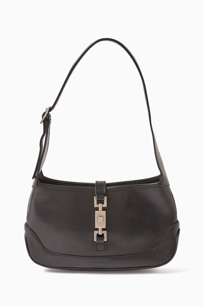 

Shoulder Bag in Patent Leather, Black