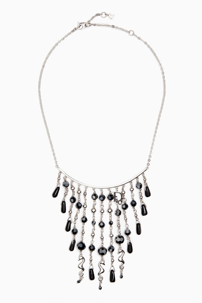 

Monogram Bead Dangle Necklace, Multicolour