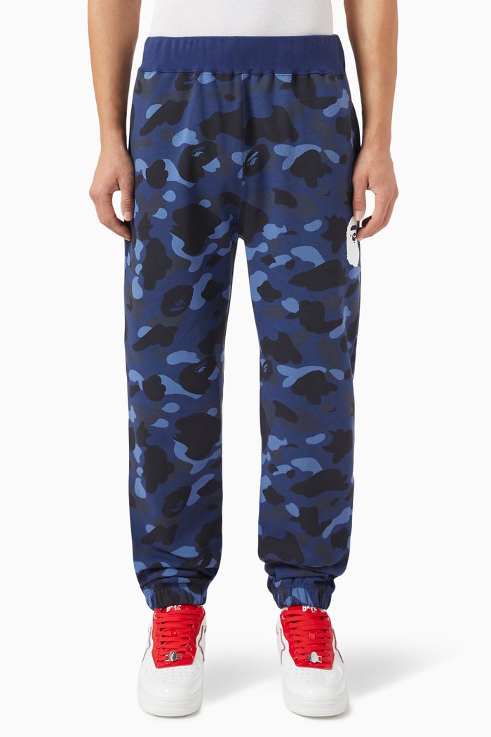 

Colour Camo Wide Sweatpants in Cotton-terry, Blue