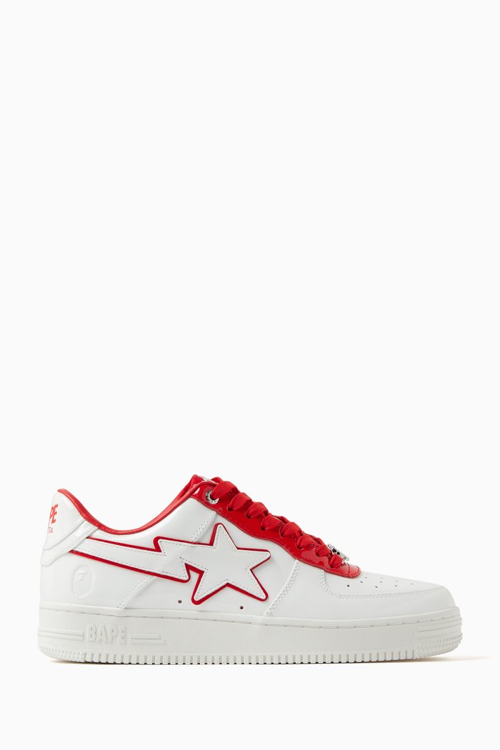 

Bape Sta #8 M2 Low-top Sneakers in Leather, Red