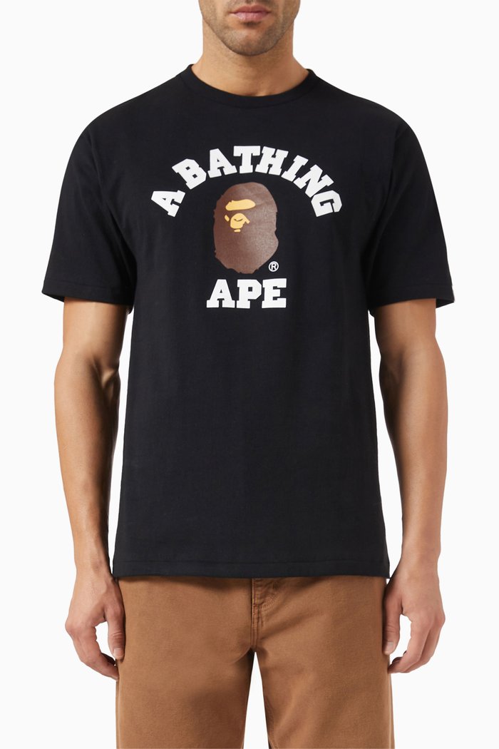 

College Logo T-shirt in Cotton-jersey, Black