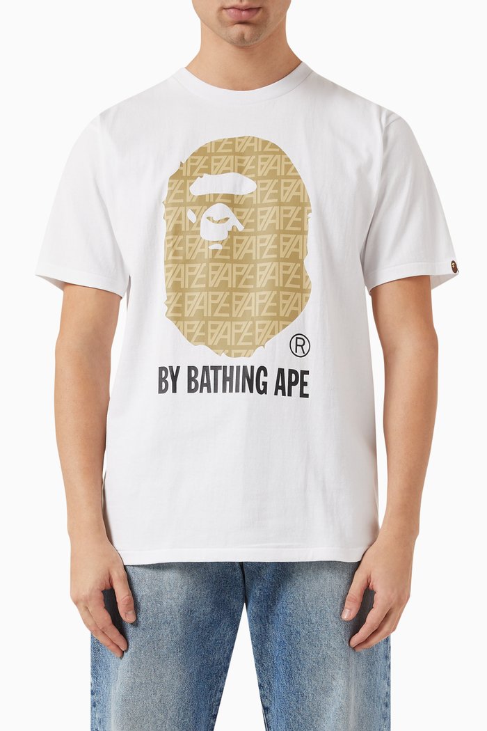 

BAPE Logo Monogram T-shirt in Cotton, White