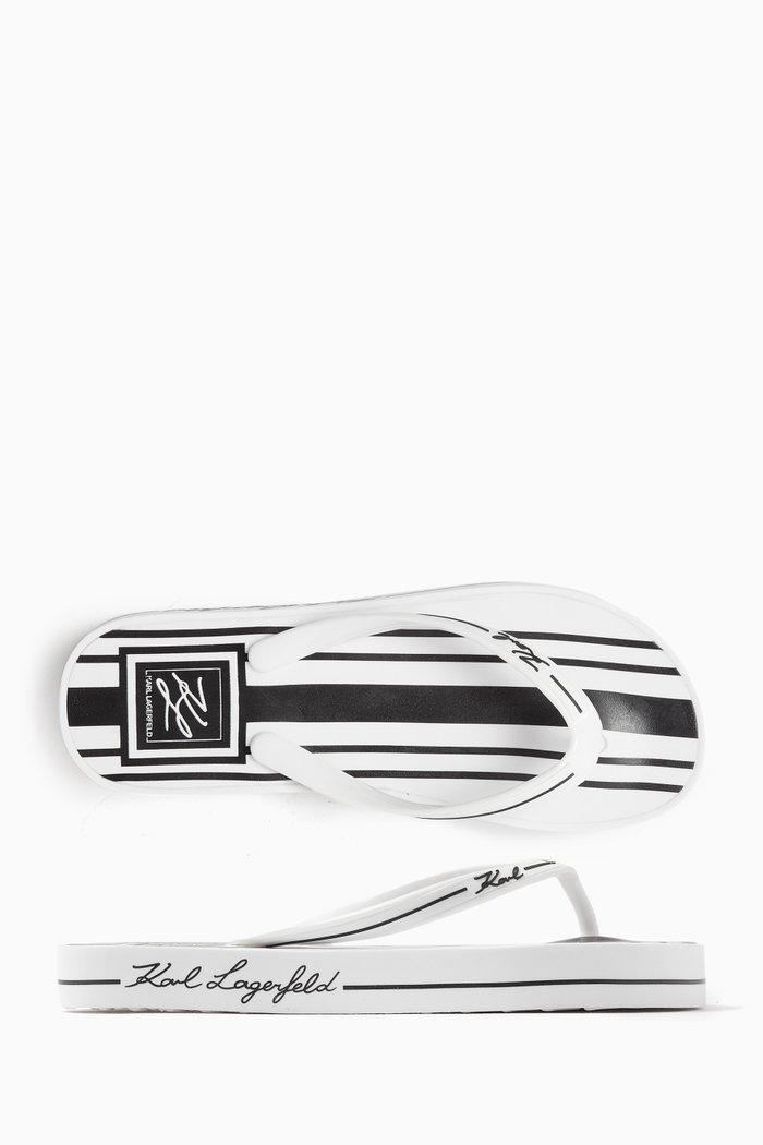 

Kosta Autograph Flip Flops in Rubber, White