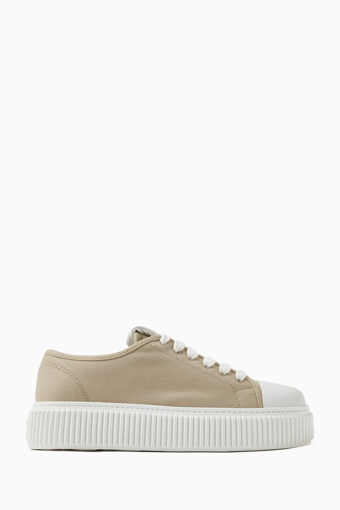 

Chunky Low-top Sneakers in Denim, Neutral