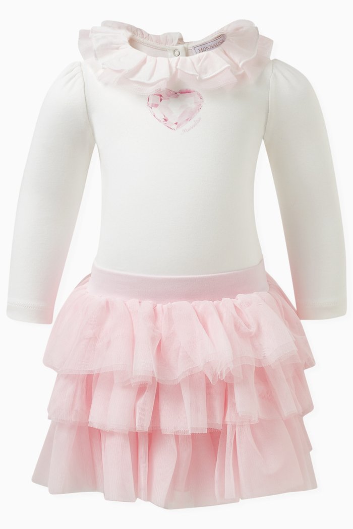 

Frill Bodysuit & Skirt Set, Pink