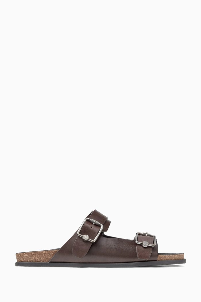 

Etta City Sandals in Leather, Brown