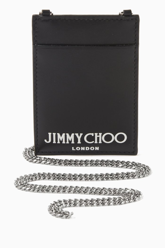 

Cardholder with Chain in Leather, Black
