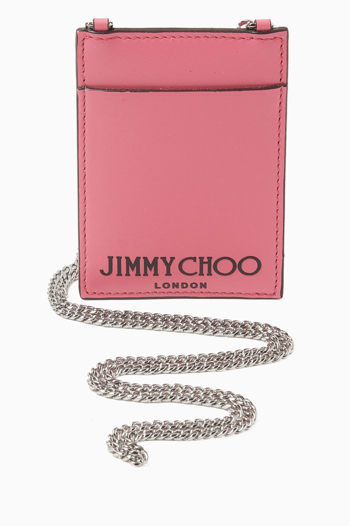 

Cardholder with Chain in Leather, Pink