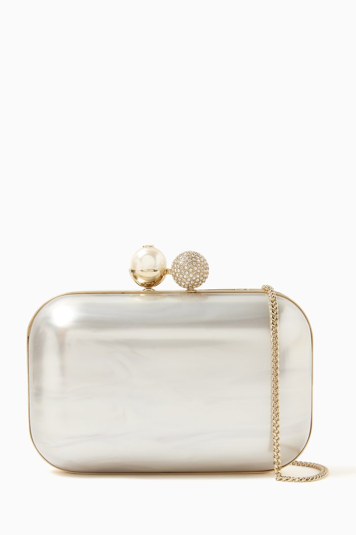 

Mother of Pearl Clutch Bag, White