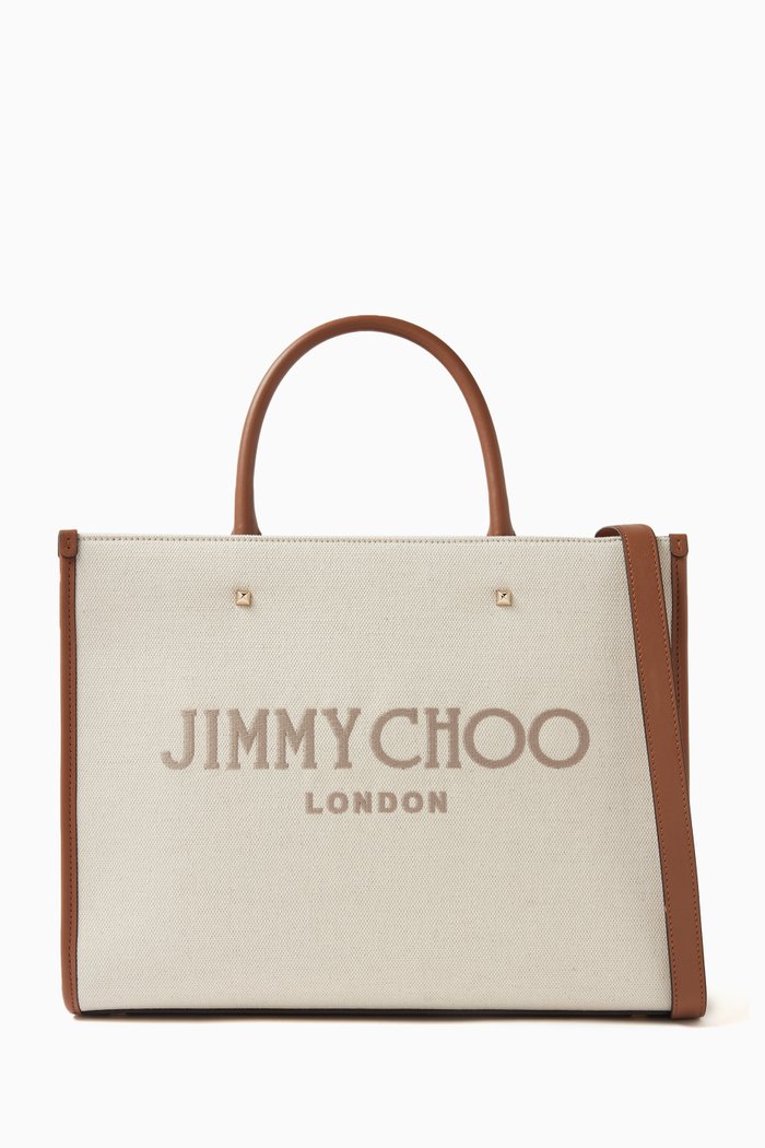 

Medium Avenue Tote Bag in Recycled Cotton-canvas, Neutral