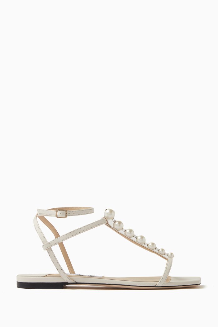 

Amari Sandals in Leather, White