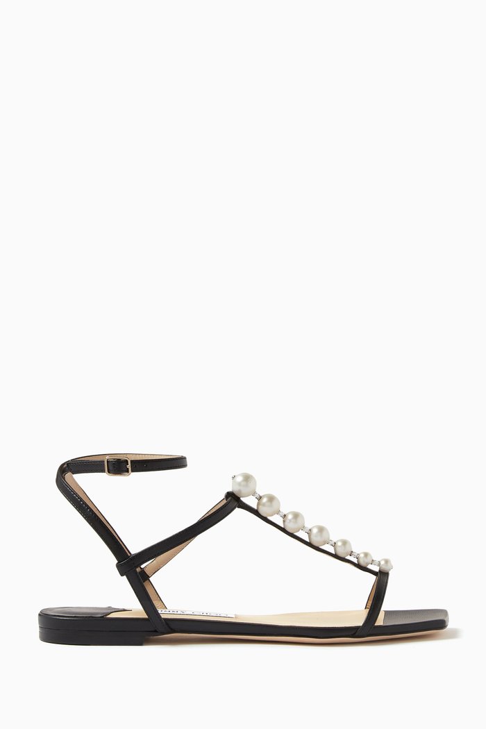 

Amari Sandals in Leather, Black
