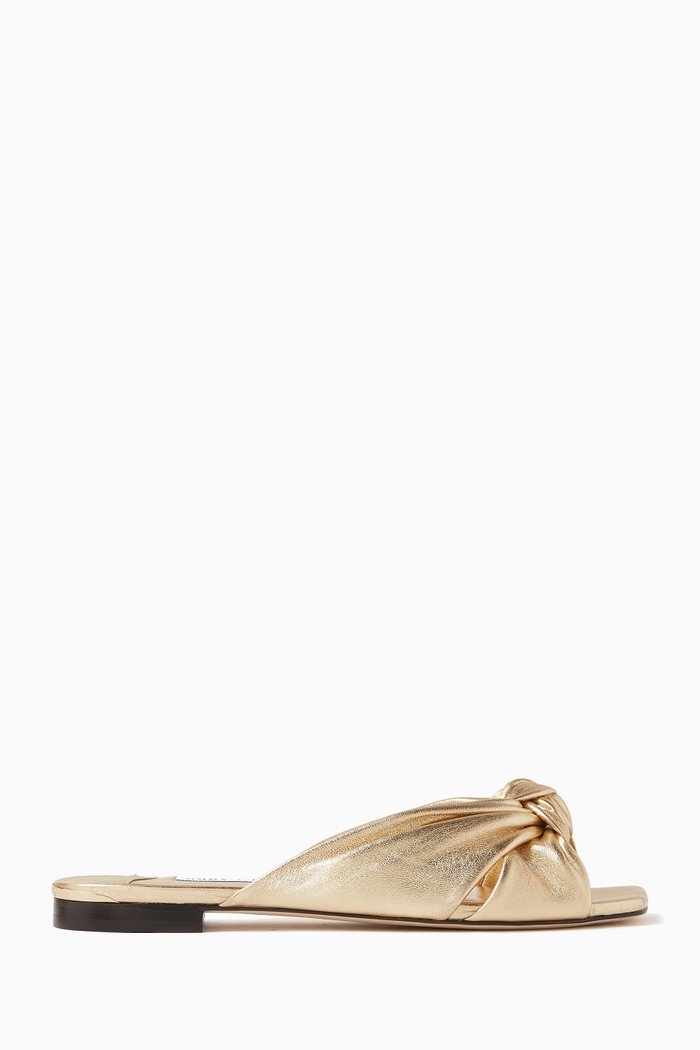 

Avenue Flats in Metallic Nappa, Gold