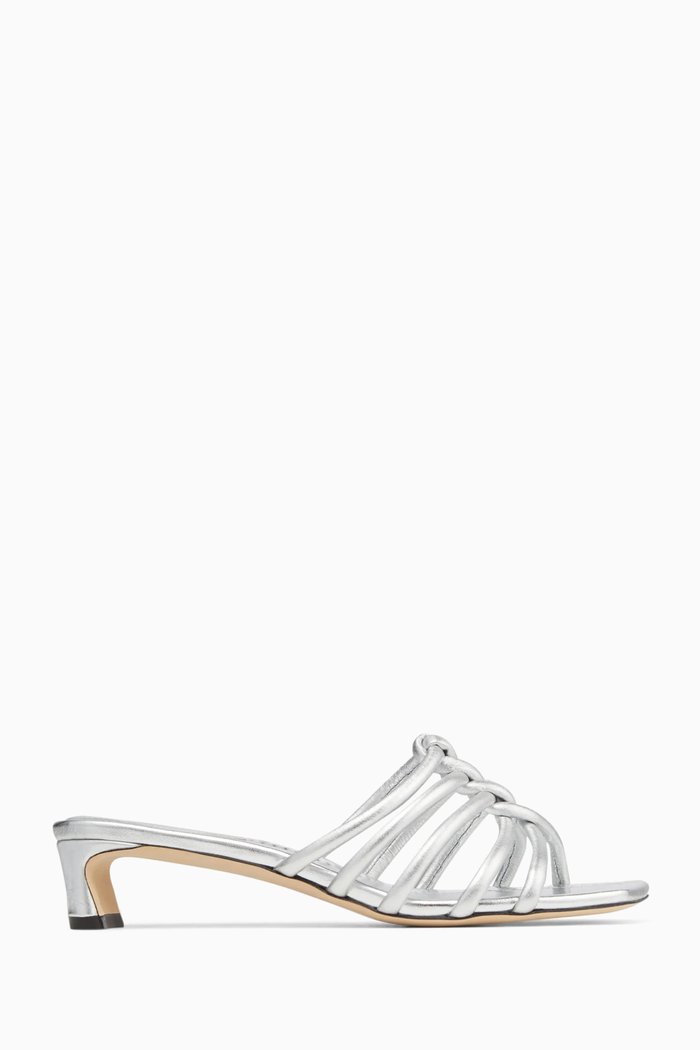 

Carmel 35 Sandals in Metallic Leather, Silver